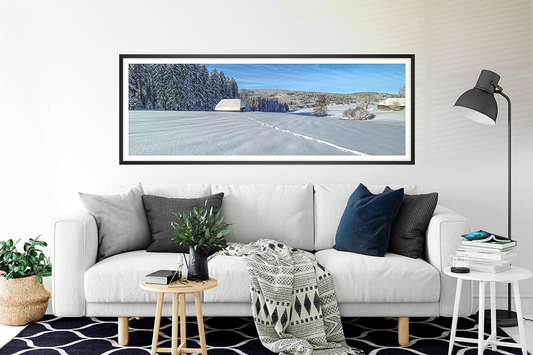 Panoramafoto Winter Schönwald im Schwarzwald