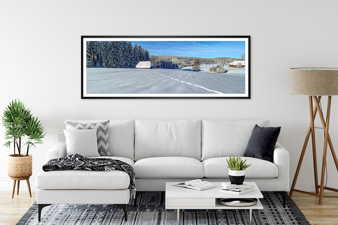 Panoramafoto Winter Schönwald im Schwarzwald