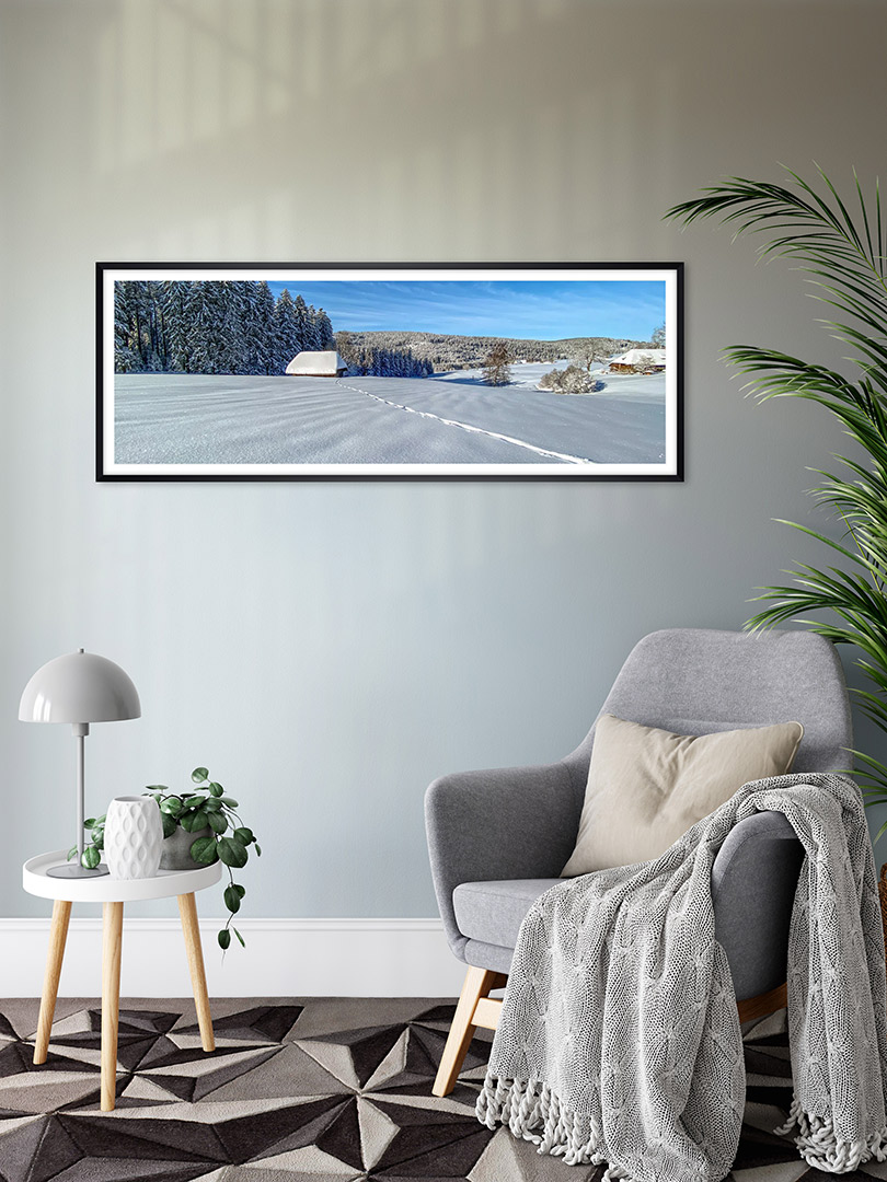 Panoramafoto Winter Schönwald im Schwarzwald