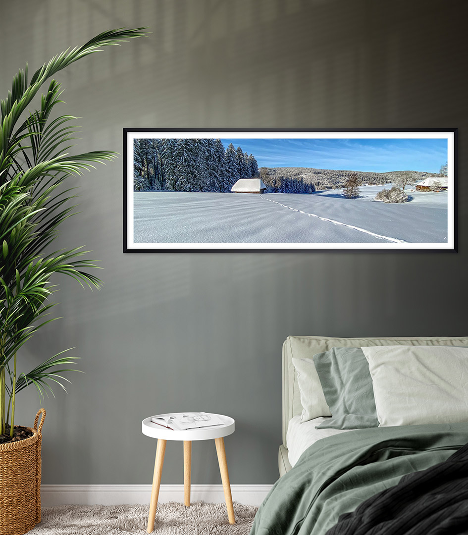 Panoramafoto Winter Schönwald im Schwarzwald