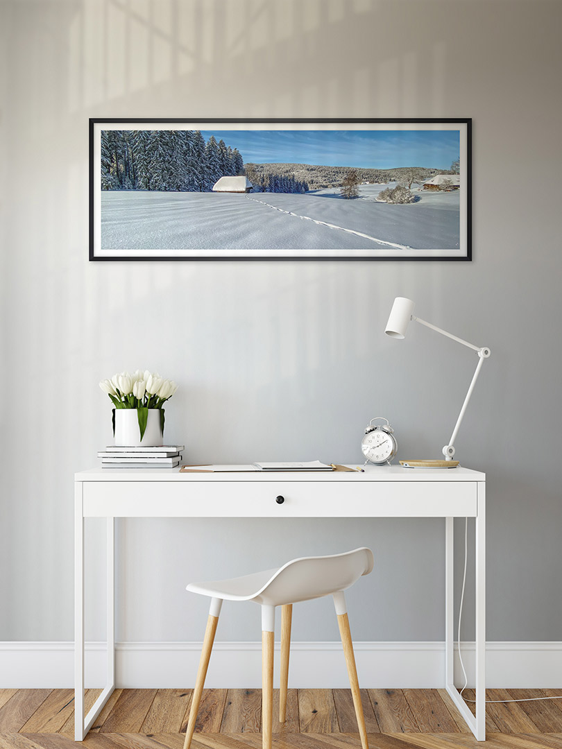 Panoramafoto Winter Schönwald im Schwarzwald